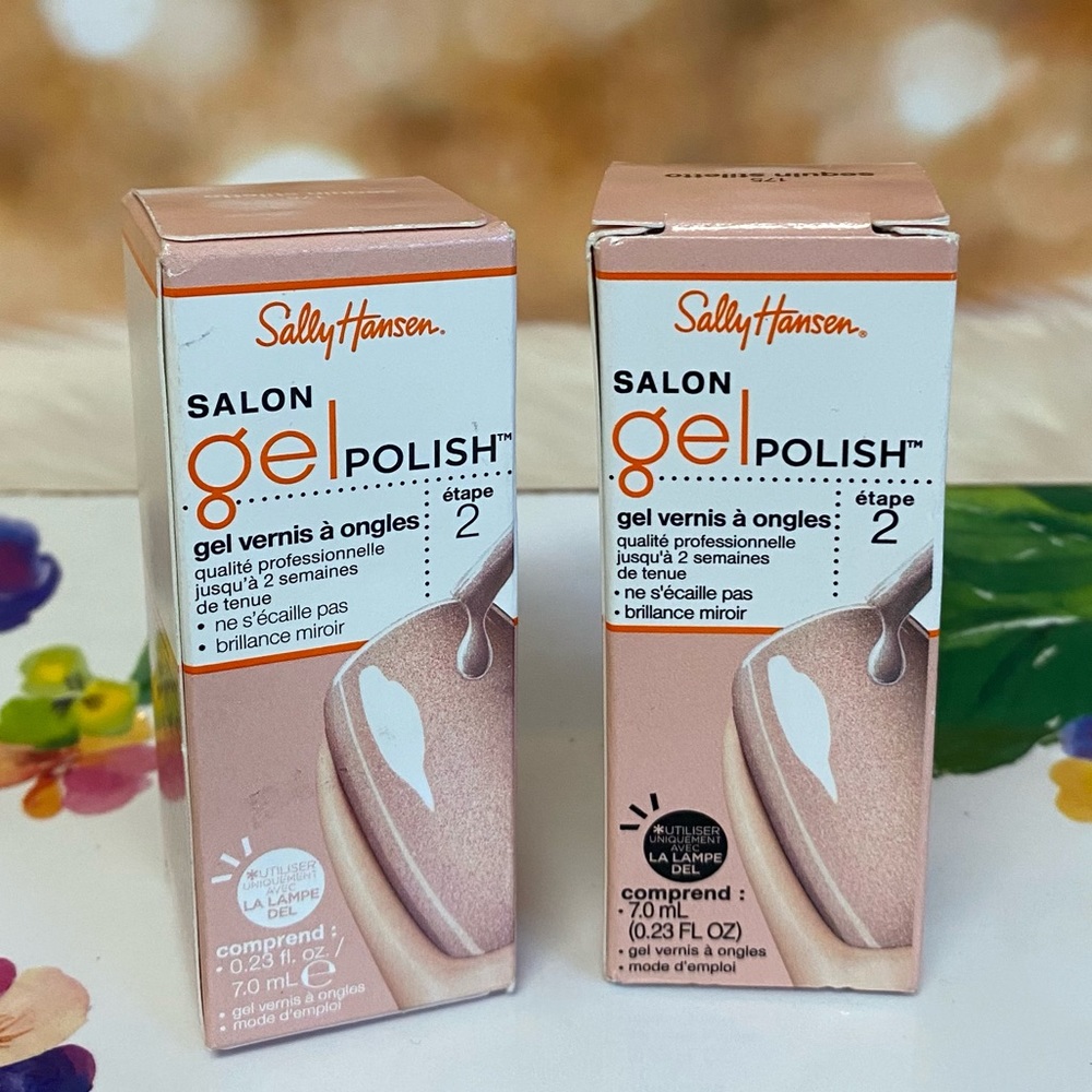 2 Sally Hansen Sequin Stiletto Salon Gel Step 2 No Chips Nail Polish